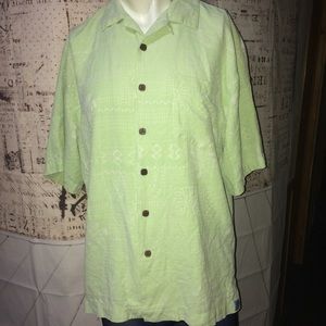 Bermuda Bay M Light Green Hawaiian shirt